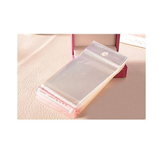 Saco 5x22+3+3cm. com aba adesiva( colante ) com solapa ( furo para pendurar ) com 100 unidades. em Oferta na Shopee