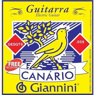 Encordoamento 6 Cordas Guitarra Giannini GESGT9 009 042 e Mizinha em Oferta na Shopee