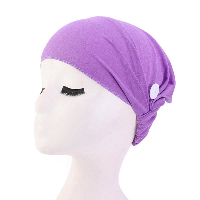 ZANFUN Women Soft Stretch Headband Head Turban Soft Nursing Cap Ear Protection Holder Protect Your Ears with Buttons 