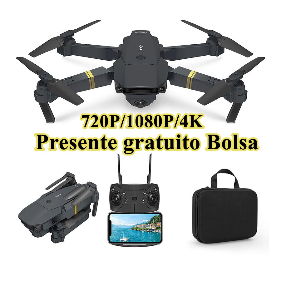 Drone E58 Wifi Fpv Com Grande Angular Hd 1080 P 720 P 4k Câmera
