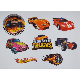 8 Hotwheels Termocolante Aplique Estampado Para Roupas