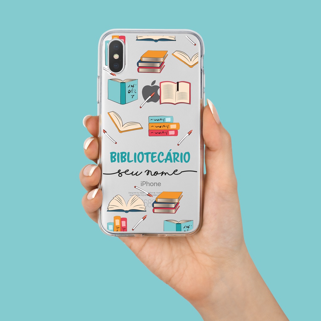 Capa Capinha de Celular Personalizada com sua Profissão - Bibliotecário