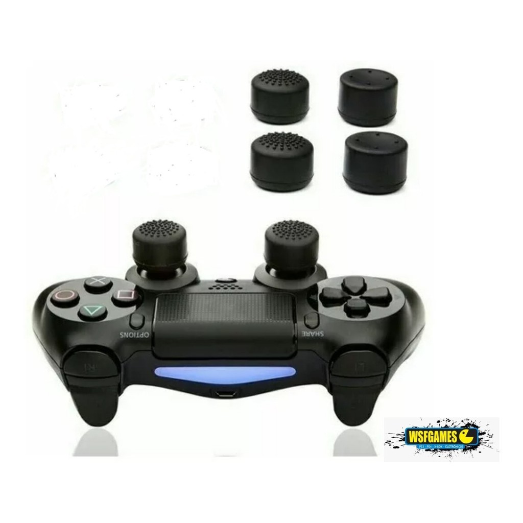 Par de Grips Analógico Extensor Concavo Convexo Misto Ps3 Ps4 Ps5 Xbox 360 One Series