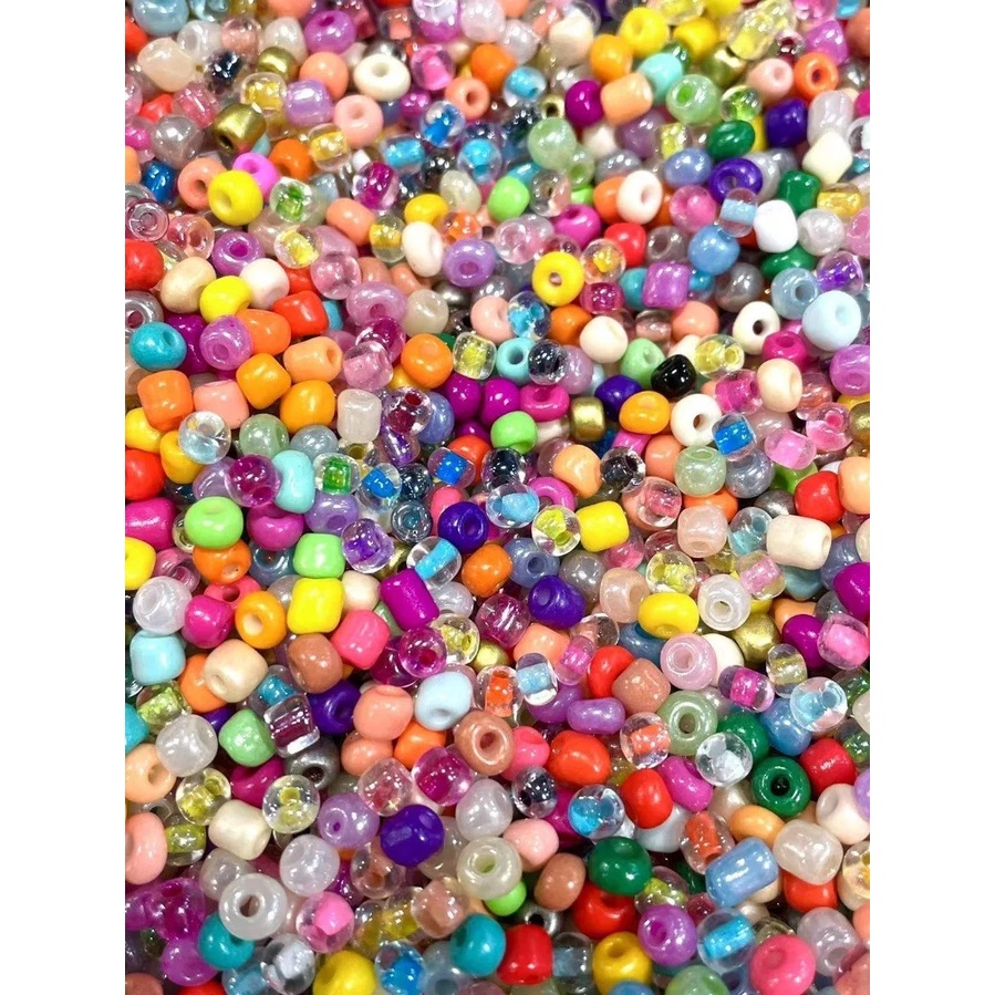 Miçanga De Vidro Para Bijuterias - Sortido - Aprox. 1000pçs em Oferta na Shopee