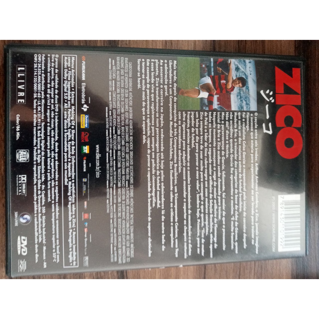 DVD Zico Uma empolgante saga de superação