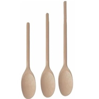 OFERTA Colher De Pau Madeira Com 1 Unidades Tamanho G 45cm , M 38cm , P 34,5cm