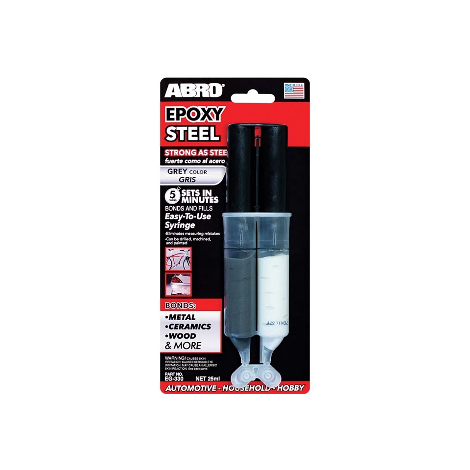Adesivo cola epóxi Titanium para metais seringa 25ml solda a frio radiadores, cabeçotes, Cola: metal, ferro, aço, titânio, cobre, latão, alumínio, aço inoxidável, estanho.