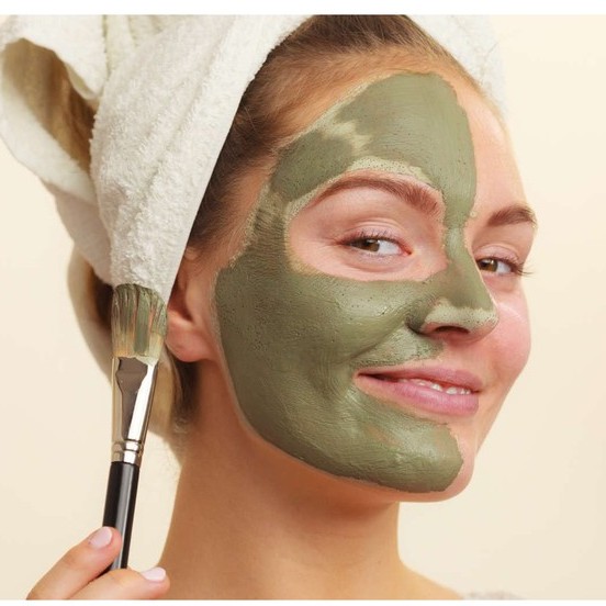 ARGILA ESTERILIZADA PARA PELE E CABELO. (VERDE E BRANCO)