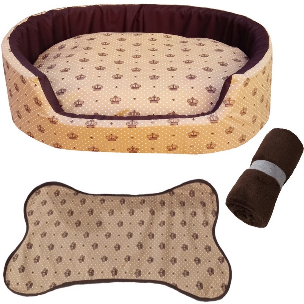 cama para gato ou cachorro caminha Europa cama pets médios até 12kg  kit  cama+tapete e mantinha