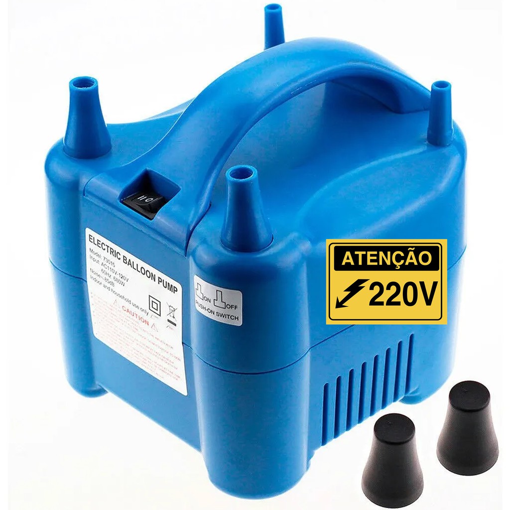 Bomba de Ar Inflador Profissional Bexigas e Balões 2 Bicos 220V GT170901-2 Lorben