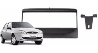 Contra Frente 1 Din Ford Fiesta E Courier 1996 A 2002 Preta em Oferta na Shopee