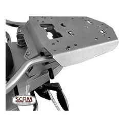 Suporte Bau Superior Traseiro Top Case prata monokey Scam - Bmw F 850GS 900GS 1200GS 1250gs (Somente modelo Adventure)
