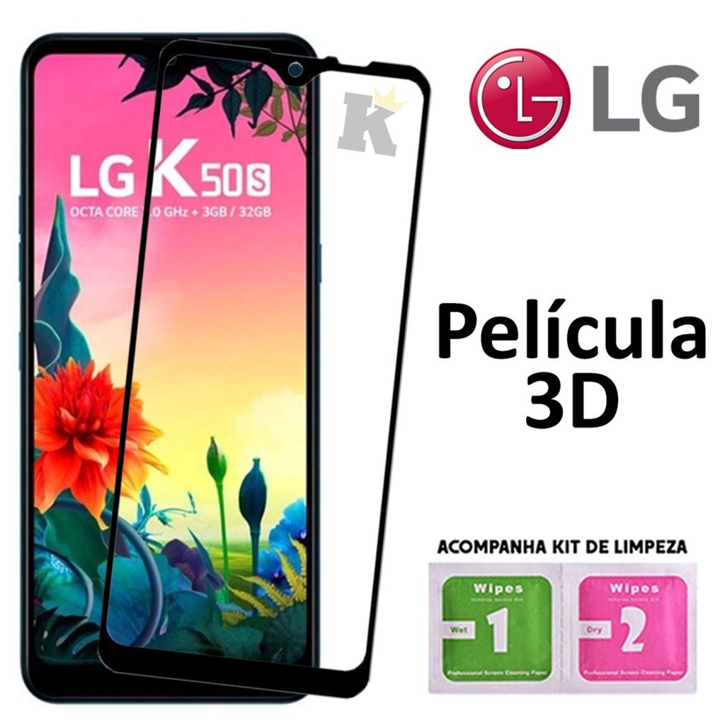 Película de Vidro LG 3D Anti Queda LG K12 PRIME, LG K41S, LG K12 MAX, LG K50 S, LG K40 S, LG K71