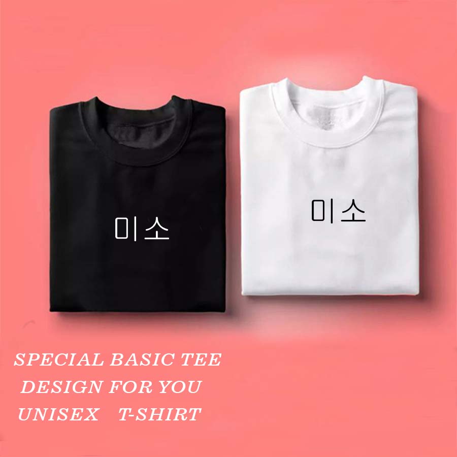 AS/T-Shirt DISTRO Com Motivo Sorriso/Roupas Masculinas Homem Femininas Feminina/