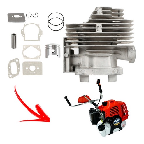 Kit Cilindro Pistão Anel Roçadeira Gasolina Azen 52cc Ht002b