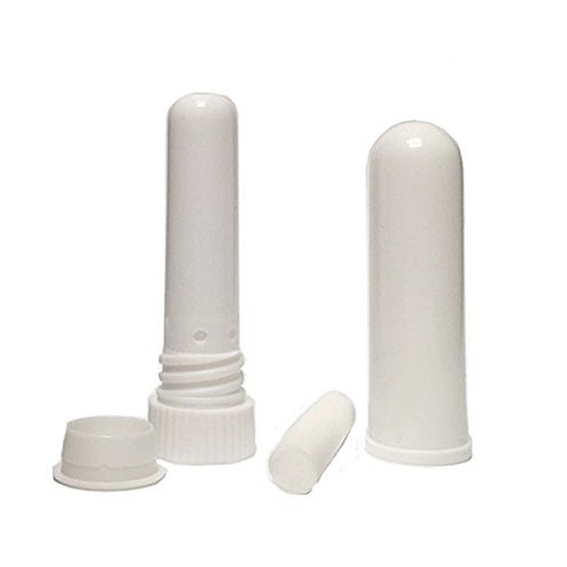 50 Conjuntos De Tubos Inaladores Nasais Em Branco De Tubo De Plástico Com Núcleo De Algodão Para Aromaterapia De Óleo Es