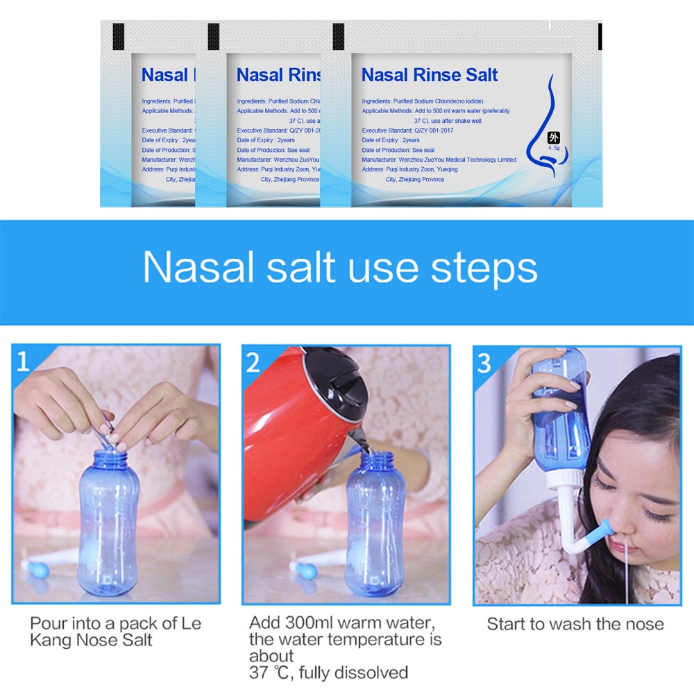 300 / 500ml Dispositivo de lavagem nasal e limpador nasal | Shopee Brasil