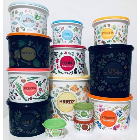 Linha Floral Tupperware® Tupper Caixa de Mantimentos em Oferta na Shopee