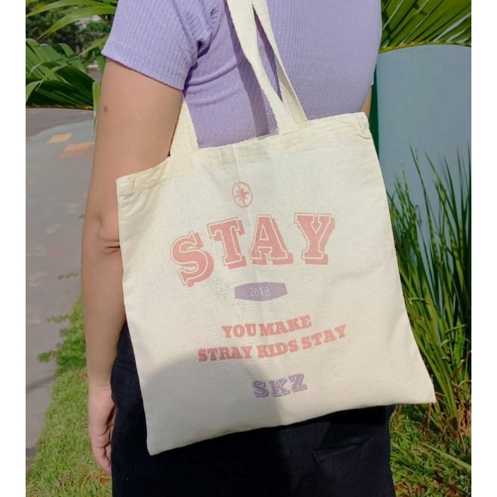 STRAY KIDS ストレイキッズ Canvas ECOBAG キャンバス エコバッグ 002 BK_CHANGBIN 経典