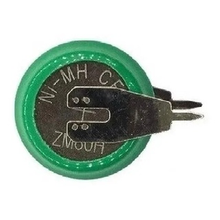 Bateria Botão 1,2v 80mah Ni-mh Com 2 Terminais Recarregável