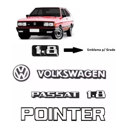 Kit Emblemas Passat Pointer - Volkswagen - Completo