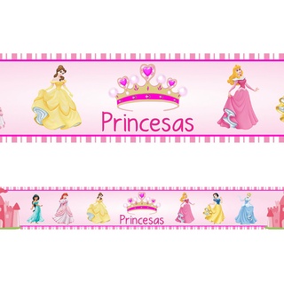 Faixa Decorativa Infantil Papel De Parede Princesas Cinderela Disney Quarto Menina