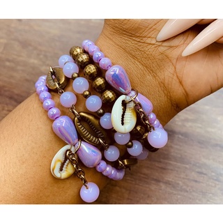 Pulseira feminina mix de pulseiras coloridas moda blogueiras acessórios 2022