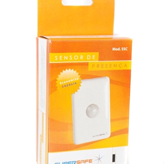 Sensor de presença embutir c/espelho branco SUPERSAFE "COM ou SEM FOTOCÉLULA"  (à escolher) BIVOLT em Oferta na Shopee