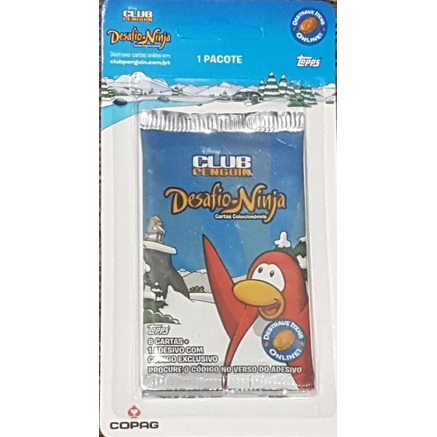 Cards Club Penguin 6 Cartas + 1 Adesivo Desafio Ninja Oficial Pinguim Blister Lacrado