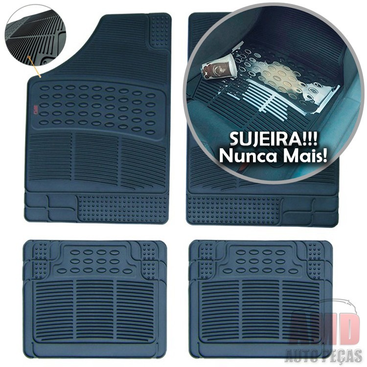 JOGO TAPETE BORRACHA CORCEL DEL REY BELINA PAMPA FIAT 147  PANORAMA TIPO UNO ELBA PASSAT SANTANA QUANTUM APOLLO ASTRA MERIVA MONZA KADETT IPANEMA BONANZA C-10 D-10 D-20 MEGANE GOL G5 UNIVERSAL