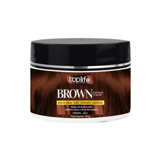 Máscara Tonalizante Marrom Castanho Toplife 250gr - Sem Amônia!!! em Oferta na Shopee