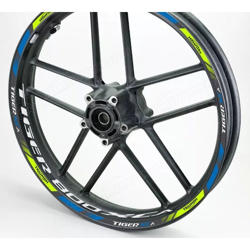 Friso + Adesivo Refletivo D3 Roda Moto Triumph Tiger 800 Xca
