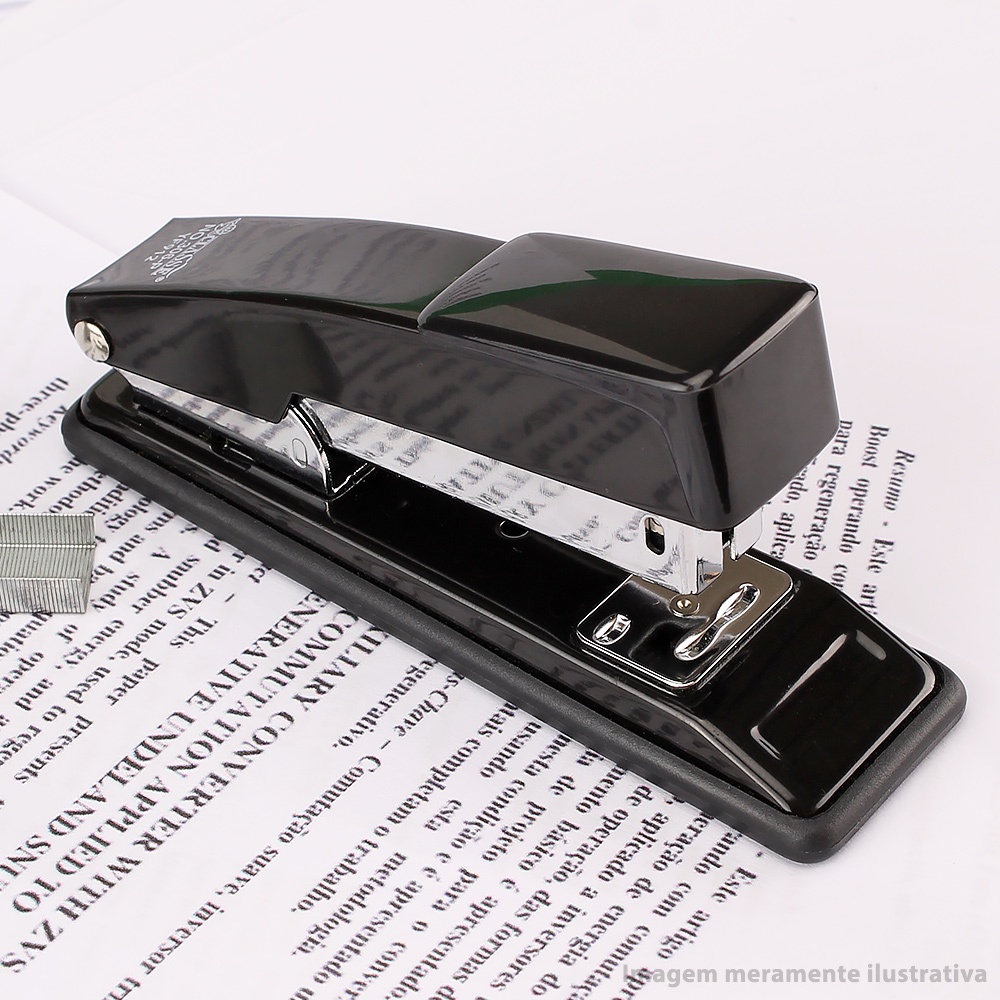 Grampeador Metal Para Grampo 26/6 Para 20 Folhas Cores Sortidas