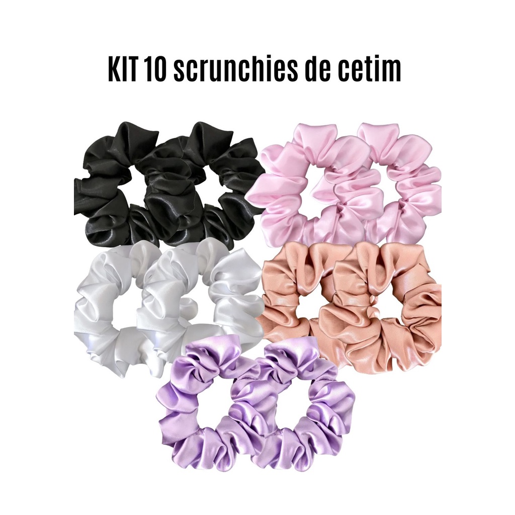 Lena Kit Couture Glam Scrunchies - 5 Breloques & Tissus - Boîte Coeur - Cadeau Créatif Fille Dès 6 Ans
