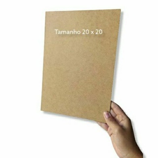 Chapa MDF cru Tamanho 20x20cm Placa Artesanato Quadro 1 unidade