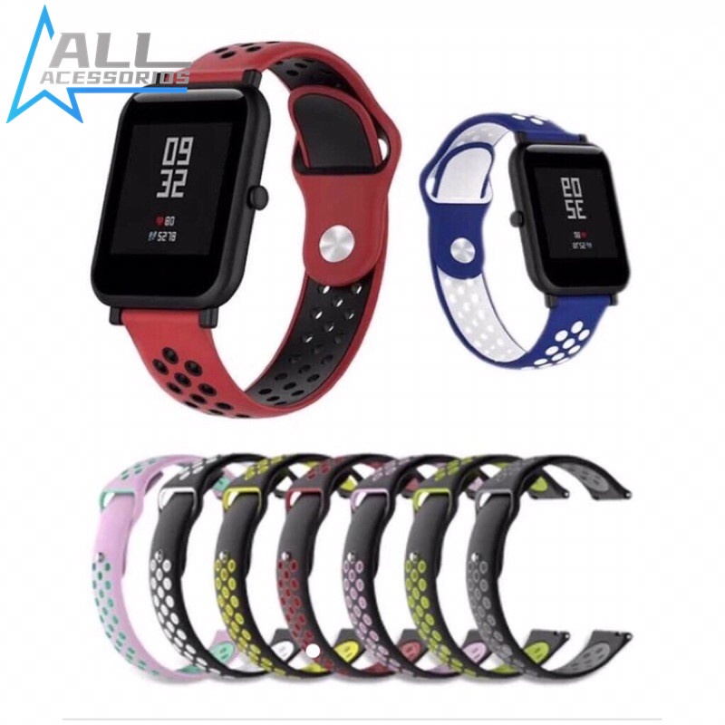 Pulseira Smartwatch Relógio Esporte De Silicone 20mm Flexivel para Amazfit Bip/lite P68/ P67/ P70/ Amazfit Bip/ e Gear 20mm Varias Cores