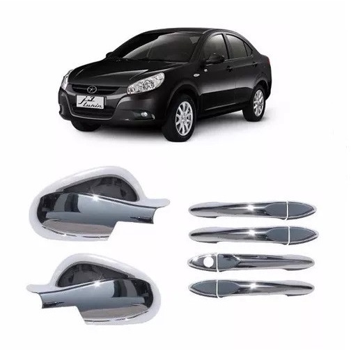 Kit Aplique Cromado Maçaneta Retrovisor JAC J3  J3 Turin 2011 à 2019