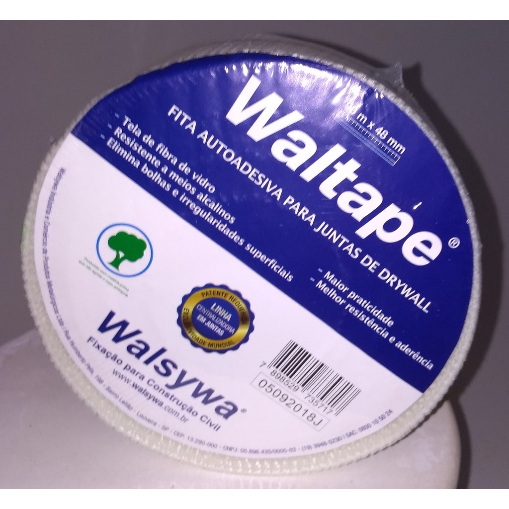 Fita Drywall Telada p/juntas- FT90 - Walsywa
