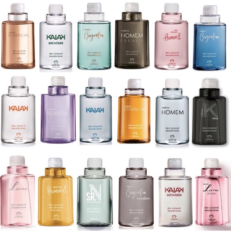 Refil Desodorante Corporal Natura 100 ml - Kaiak, Biografia, Natura homem, Luna, Humor e +