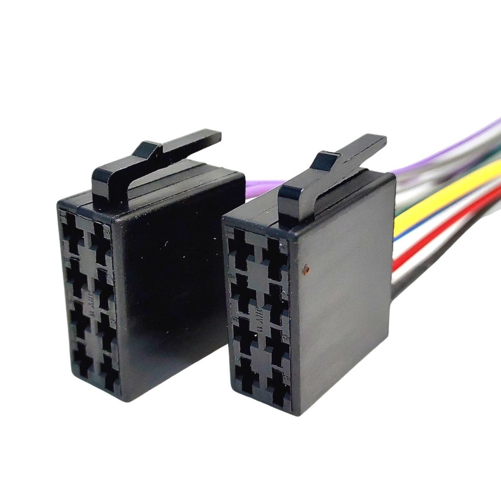 Chicote Conector Iso 16 Pino Vias Fic Fêmea Adaptador Plug Carro Auto Radio Dvd Mp3 Mp5