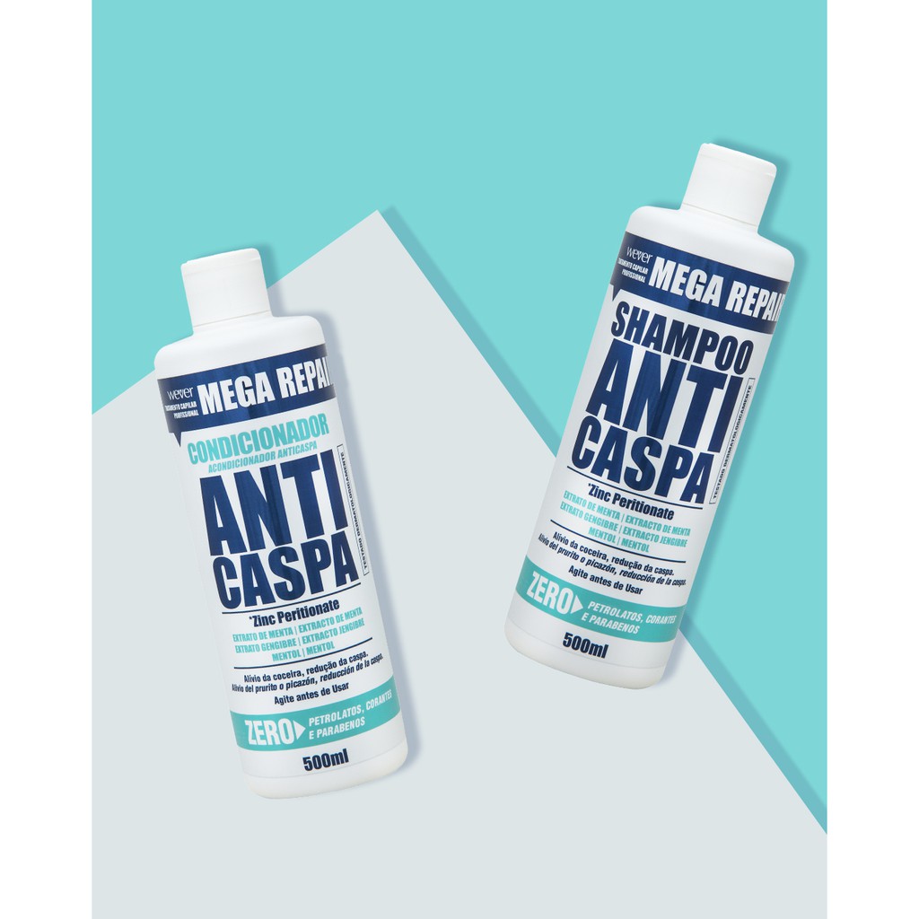 Kit Anticaspa Wever Cosméticos - 500ml - (2 produtos de 500ml) em Oferta na Shopee