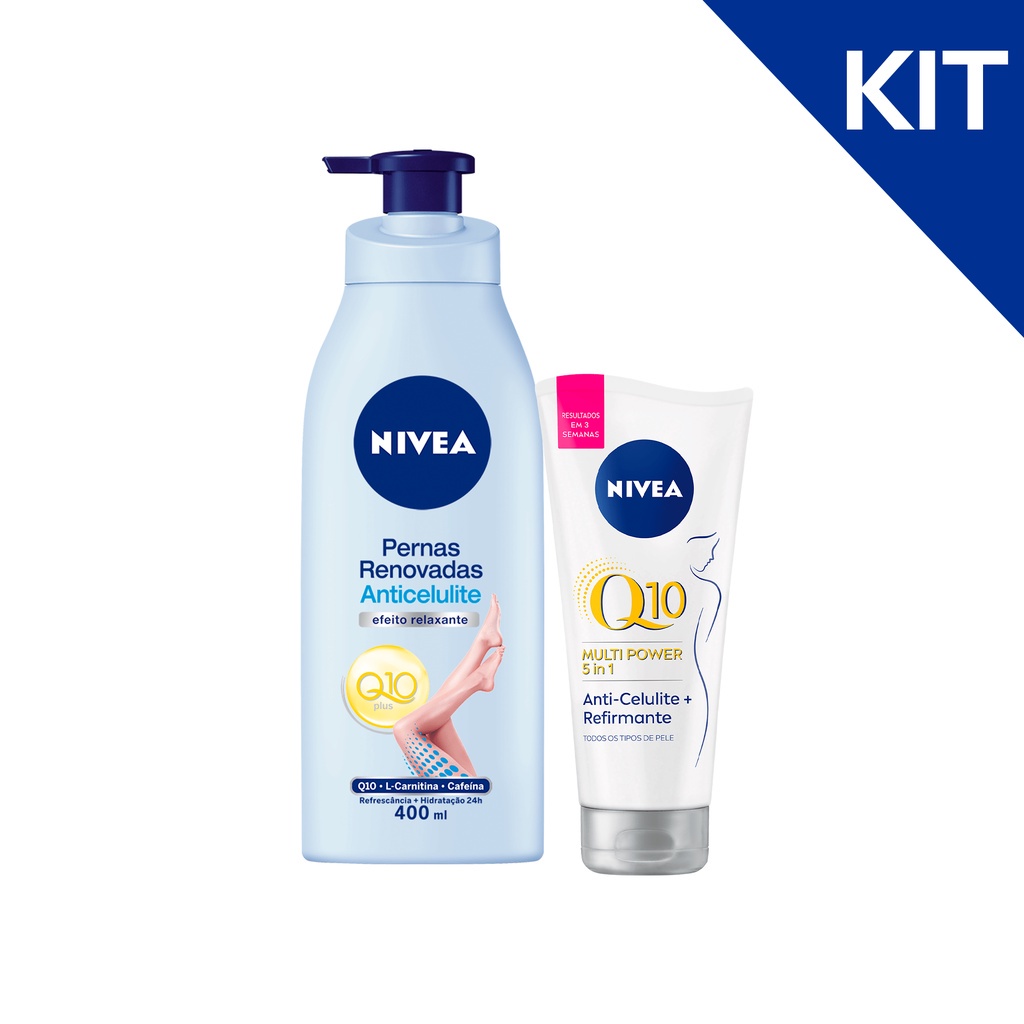 Kit Hidratante Nivea Q10 400ml + Gel Corporal Anticelulite Nivea Q10 200 gr