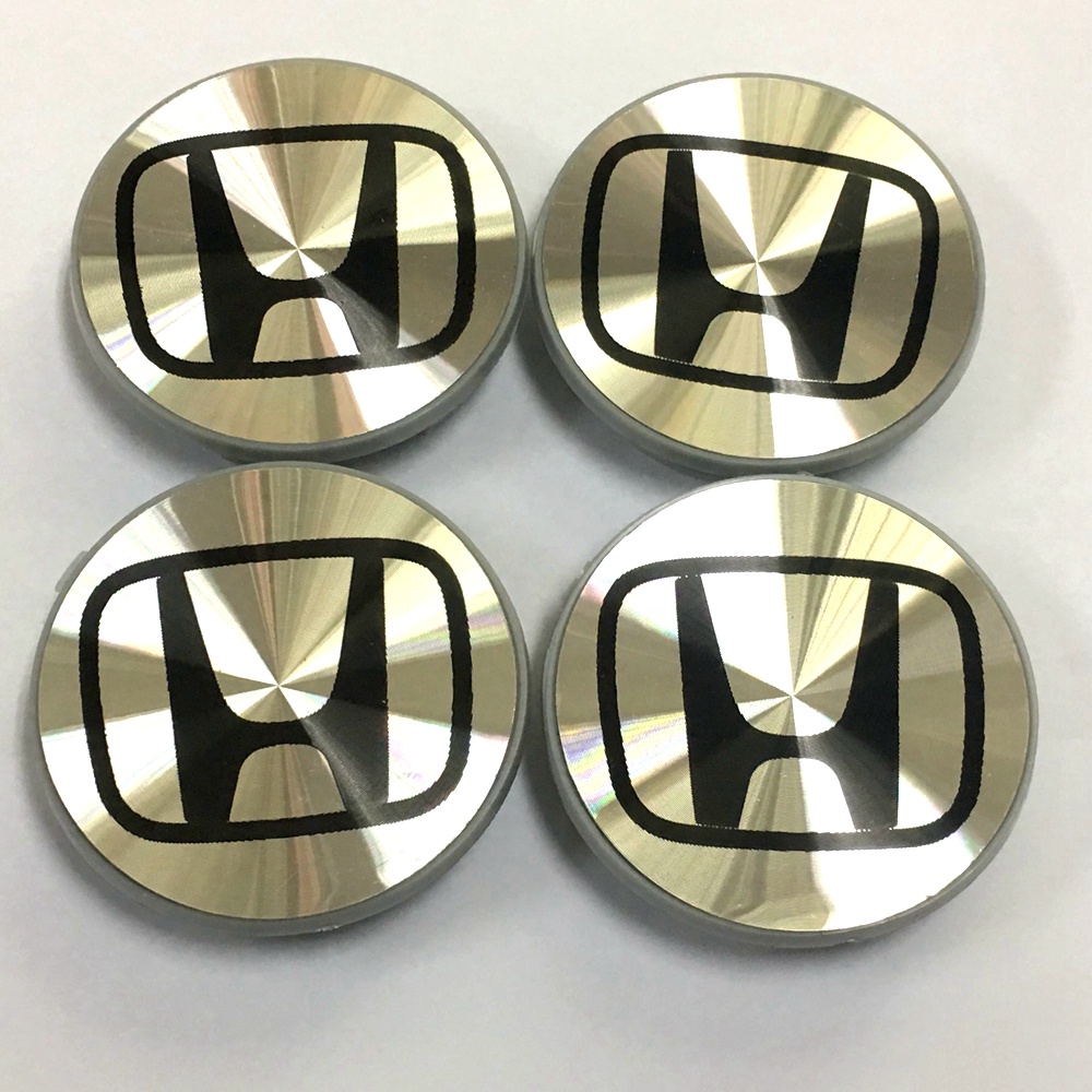 Tampa Central Preta Do Aro Da Roda , 4 Unidades , 69MM , Emblema , Capa Cubo Para Honda Civic Accord CRV XRV Odyssey