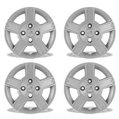 Jogo Calota Grid Ford Fiesta Hatch Sedan 2008 2009 2010 Aro 14 Cubo Baixo Fixação Por Parafuso