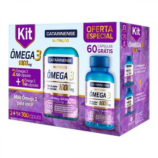 Kit de Omega 3 1000mg 300 Cápsulas Catarinense
