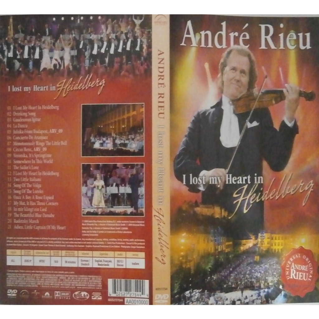 ANDRÉ RIEU - I LOST MY HEART IN HEIDELLBERG - DVD ORIGINAL
