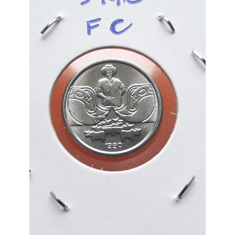 Moeda de 1 centavo 1990 boiadeiro FC.