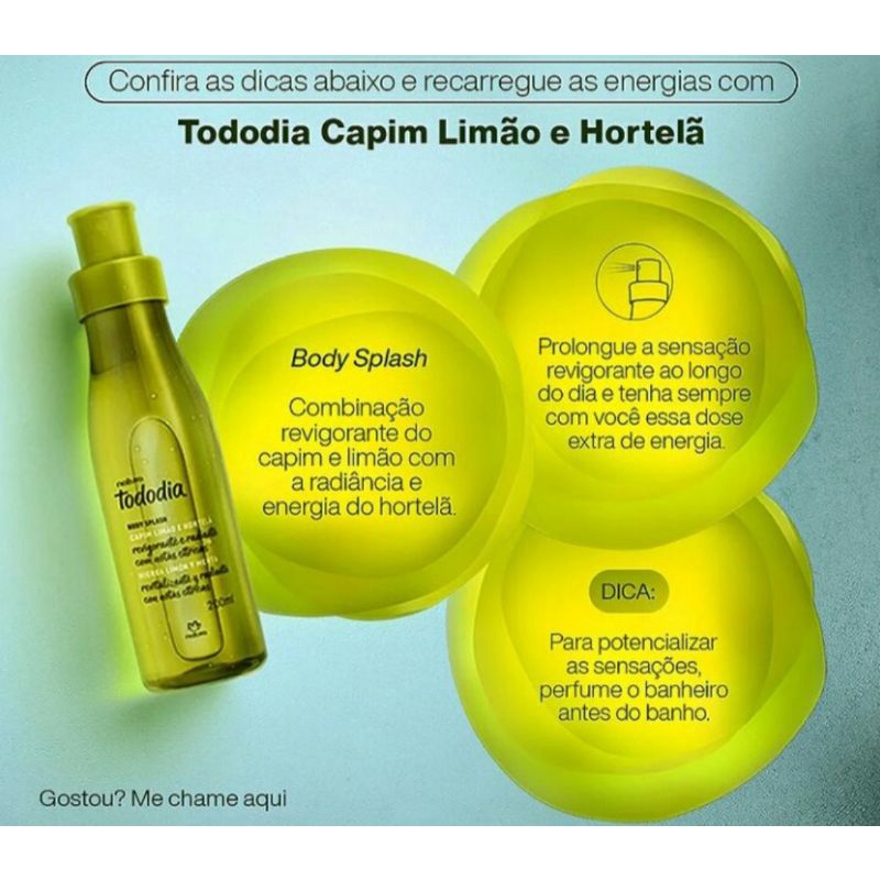 Linha Capim Limão e Hortelã Natura Tododia - Escolha seu produto | Shopee  Brasil