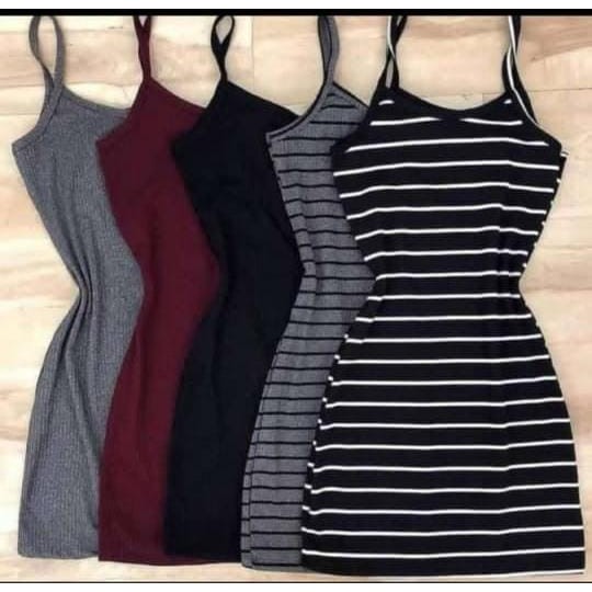 Vestido curto básico tubinho regata alça fina moda feminino em Oferta na Shopee