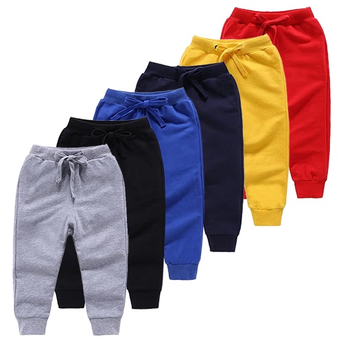 kit 6 calças moletom flanelado infantil menina e menino